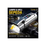 BLOMSTER 20W 2000mAh Bisiklet Ön Farı & Korna | LC Dijital Ekran | 3 Modlu Güçlü LED | Uzatılabilir Düğme | USB Şarj