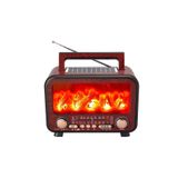 BLOMSTER Everton Rt-754 Solar Enerjili Şömine Görünümlü Bluethoot Radyo Müzik çalar