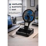 BLOMSTER Everton Rt-951 Vantilatör+Saat Özelikli Bluethoot Nostajık Radyo Müzik Çalar