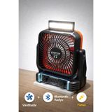 BLOMSTER Everton Vantilatör+Fener+Solar Enerji Özelikli Bluethoot Nostajık Radyo Müzik Çalar