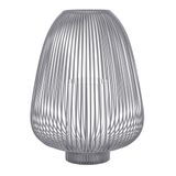 blomus Fener -LYVA- | Çelik Gri | Boyut L | 34 Ø x 45Y cm | Gri Mumluk | Çelik Rüzgar Feneri Cam Silindir Dahil | Fener Dekorasyonu | İç Mekan Rüzgar Feneri