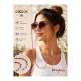 Blondcoo Trend Renkli Boncuklu Gözlük İpi Kadın Güneş Gözlüğü Askısı Gözlük Zinciri Yaz Aksesuarı