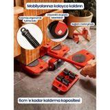 Bloom Picks Dayanıklı Metal Gövdeli Mobilya Eşya Taşıma ve Kaldırma Seti 150 Kg'a Kadar - Siyah
