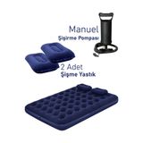 Blooma Çift Kişilik Şişme Yatak Seti 191x137x22xcm Pompa Ve Yastık Hediyeli