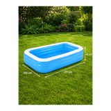 Blooma Dikdörtgen Şişme Büyük Boy Aile Havuzu 211x132x46 cm