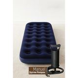 Blooma Tek Kişilik Şişme Yatak 76X191X25 cm + Pompa Lacivert Malzeme ile Konforlu Kullanım Sunar - Pompalı