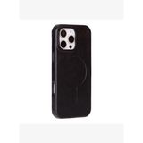 BloomCase Aeris Obsidian Black iPhone 16 Pro MagSafe Hakiki Deri Kılıfı