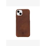 BloomCase Apple iPhone 16 (6.1") Saddle Brown Hakiki Deri Telefon Kılıfı