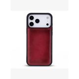 BloomCase MONO Crimson Flame Apple iPhone 17 Pro Max(6.9") Hakiki Deri MagSafe Kılıf