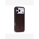 BloomCase Mono Espresso Brown Apple iPhone 17 Pro (6.3") Hakiki Deri MagSafe Kılıf