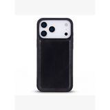 BloomCase Mono Obsidian Black Apple iPhone 17 Pro (6.3") Hakiki Deri MagSafe Kılıf