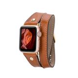 BloominBag Alpine Double Tour 44/45/46/49 mm Heritage Tan Deri Apple Watch Akıllı Saat Kordon