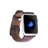 BloominBag Apple Watch 40/41/42 mm Mulberry Bloom Eflatun Deri Akıllı Saat Kordon