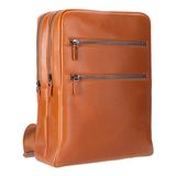 Bloominbag Atelier Classic Tan Hakiki Deri Laptop Sırt Çantası – 16” Uyumlu