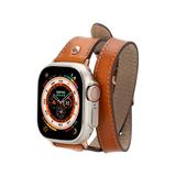 BloominBag Bloomband Gold Tokalı Double Tour Tan Deri Kahverengi 44/45/46/49 mm Kadın Akıllı Saat Kordon