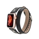 BloominBag Bloomband Silver Tokalı Double Tour Onyx Black Deri 44/45/46/49 mm Kadın Akıllı Saat Kordon