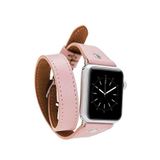 BloominBag Bloomband Silver Tokalı Double Tour Pink Deri 44/45/46/49 mm Unisex Akıllı Saat Kordon