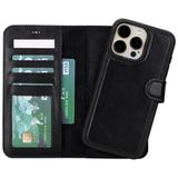 Bloominbag Bloomcase Apple Iphone 15 Pro Max (6.7") Onyx Blackhakiki Deri Çıkarılabilir Cüzdanlı Telefon Kılıfı
