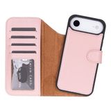 Bloominbag Bloomcase Magic Wallet Blush Hakiki Deri Iphone 17 Air(6.5") Cüzdanlı Telefon Kılıfı