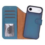 Bloominbag Bloomcase Magic Wallet Midnight Blue Hakiki Deri Iphone 17air(6.5") Cüzdanlı Telefon Kılıfı