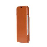 Bloominbag Bloomcase Magic Wallet Tan Apple Iphone 17 Pro (6.3") Hakiki Deri Çıkarılabilir Cüzdanlı Telefon Kılıfı