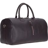 BloominBag Bloomvoyager Cognac Clay Hakiki Deri Seyahat Çantası – Unisex Hafta Sonu Duffle Seyahat Çantası - Kahverengi - Koyu Kahverengi - 27x47x27cm