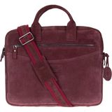 BloominBag Burgundy Still Bordo Süet Deri 13-14" MacBook Laptop Çantası - Standart