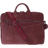 BloominBag Burgundy Still Bordo Süet Deri 15-16" MacBook Laptop Çantası - Standart