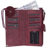 BloominBag Burgundy Still Lozan Hakiki Süet Çapraz Askılı Telefon Bölmeli Cüzdan Çanta - Bordo - Hakiki Süet Deri Telefon Bölmeli çapraz çanta