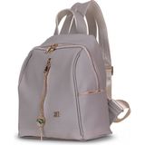 BloominBag Burkley Avelıne Cloud Grey Pu Deri Kadın Sırt Çantası - 28 x 16 x 10 cm - Gri