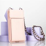 BloominBag City Muse Deri Carnation Blush Çapraz Askılı Telefon Cüzdan - 9.5x18x4 cm - Açık Pembe