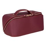 BloominBag Ella Terra Burgendy Bordo Deri Makyaj Çantası