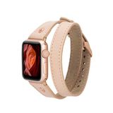 BloominBag Gold Tokalı Double Tour Bisque Deri Apple Watch Akıllı Saat Kordon
