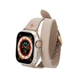 BloominBag Gold Tokalı Double Tour Sandy Brown Deri Apple Watch Akıllı Saat Kordon