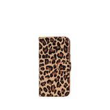 BloominBag iPhone 16 Pro Aurel Magna Leopard Couture Magsafe Uyumlu 6.3 inç Wallet Case Rfid Korumalı Leopar Desenli Deri Telefon Kılıfı