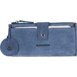 BloominBag Iris Still Lozan Hakiki Süet Çapraz Askılı Telefon Bölmeli Cüzdan Çanta - Mavi - Hakiki Süet Deri Telefon Bölmeli çapraz çanta