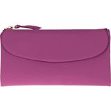 BloominBag Élıa Plum Violet Large Deri Kadın Cüzdan & Clutch - Fuşya - Mor - Hakiki deri kadın cüzdan