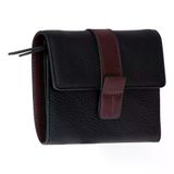 Bloominbag Liora Colorband Deri Kadin Cuzdan Siyah Bordeaux