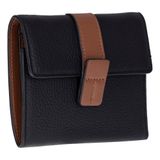 Bloominbag Liora Colorband Deri Kadin Cuzdan Siyah Karamel