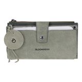Bloominbag Mint Still Lozan Hakiki Süet Çapraz Askılı Telefon Bölmeli Cüzdan Çanta