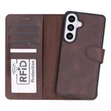 Bloominbag Monte Deep Brown Samsung Galaxy S26 Plus (6.7") Hakiki Deri Çıkarılabilir Cüzdanlı Telefon Kılıfı