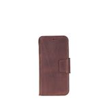Bloominbag Porta Saddle Heritage Iphone 17 Pro Max 6.9"" Deri Çıkarılabilir Cüzdanlı Telefon Kılıfı - Kahverengi