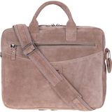 BloominBag Sand Still Krem Bej Süet Deri 13-14" MacBook Laptop Çantası - Krem - Bej - Standart