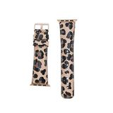 Bloominbag Savanna Leopard 44/45/46/49mm Deri Apple Watch Akıllı Saat Kordon - Bej