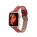 BloominBag Signature Crimson Red Deri Apple Watch Akıllı Saat Kordon