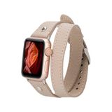 BloominBag Silver Tokalı Double Tour Sandy Brown Deri Apple Watch Akıllı Saat Kordon