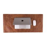 Bloominbag Still Silent Golden Tan Gercek Deri Desk Mat Macbook Altligi Ve Mousepad
