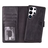 Bloominbag Valeno Noir Black Deri Samsung Galaxy S25 Ultra(6.9”) Manyetik Ayrılabilir Cüzdanlı Telefon Kılıfı