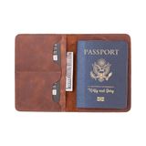 Bloominbag Viaggio Voyager Brown Deri Pasaport Ve Kart Kılıfı