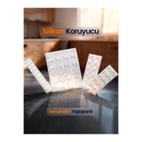 BLOOMPİCKS 60 Adet Şeffaf Silikon Tampon Ped Seti 3 Boy Kendinden Yapışkanlı Çarpma Önleyici Duvar Kapak Koruma